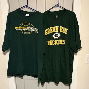 NFL Green Bay Packers Mens T-Shirts - Dark Green and Yellow